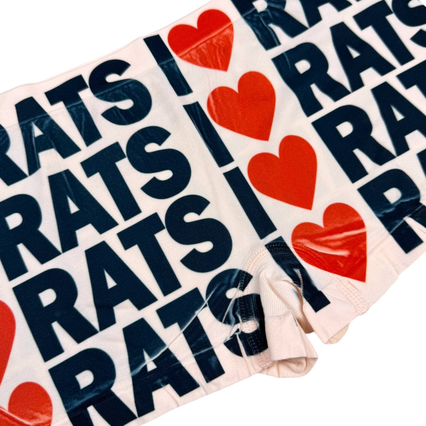 I <3 RATS PEACH BOYSHORT UNDIES - S