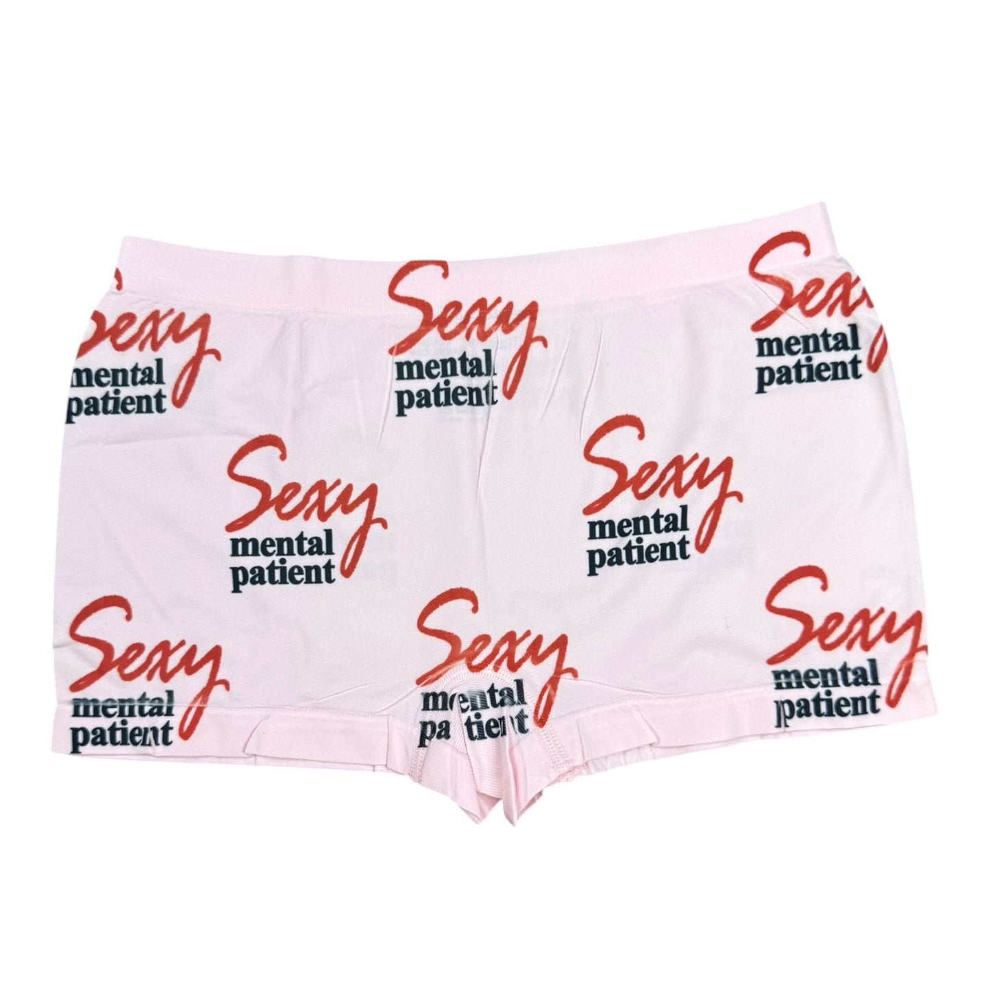 SEXY MENTAL PATIENT PINK BOYSHORT UNDIES