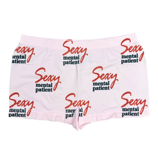 SEXY MENTAL PATIENT PINK BOYSHORT UNDIES