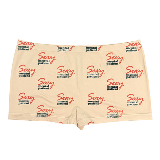 SEXY MENTAL PATIENT NUDE BOYSHORT UNDIES - 2XL