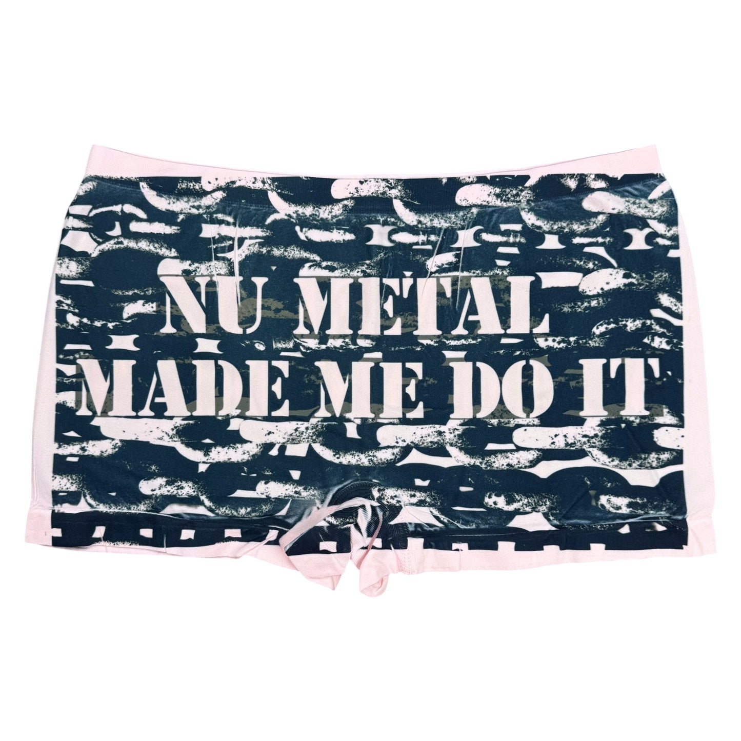 NU METAL MADE ME DO IT PINK BOYSHORT UNDIES - L