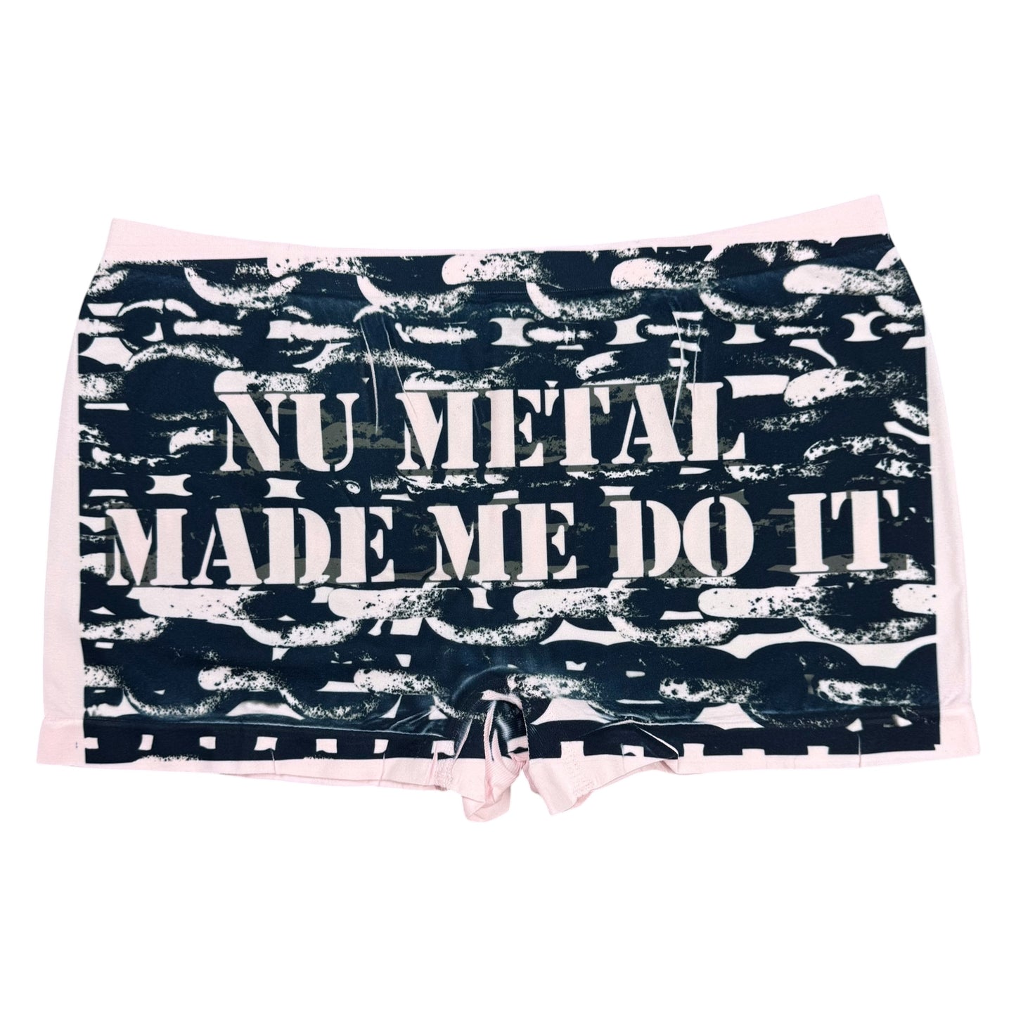 NU METAL MADE ME DO IT PINK BOYSHORT UNDIES - L