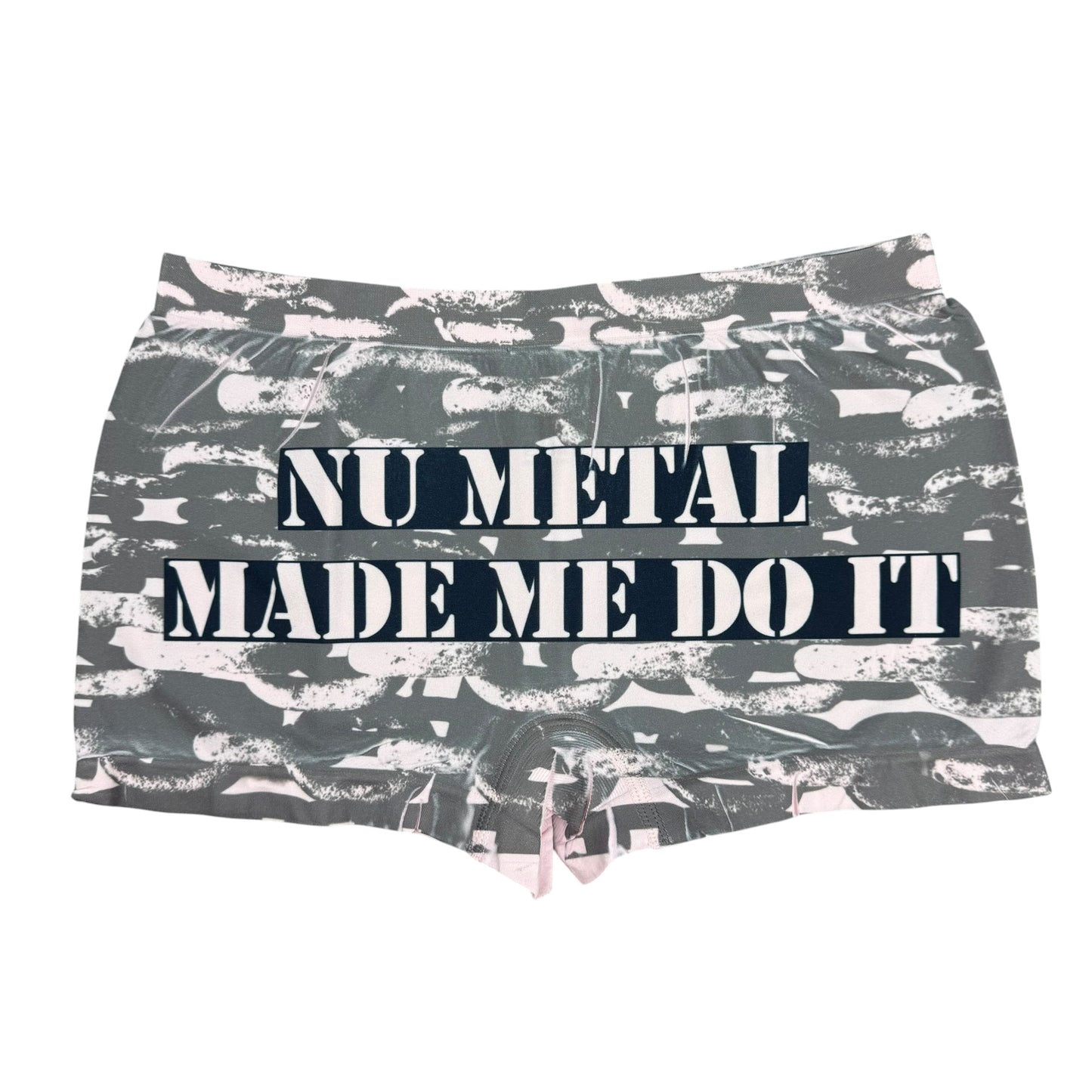 NU METAL MADE ME DO IT PINK BOYSHORT UNDIES - S