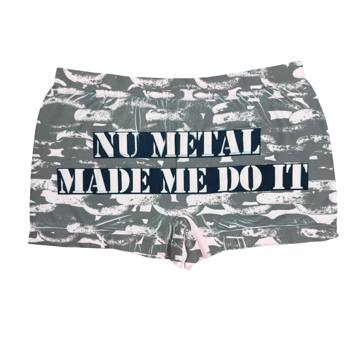 NU METAL MADE ME DO IT PINK BOYSHORT UNDIES - S