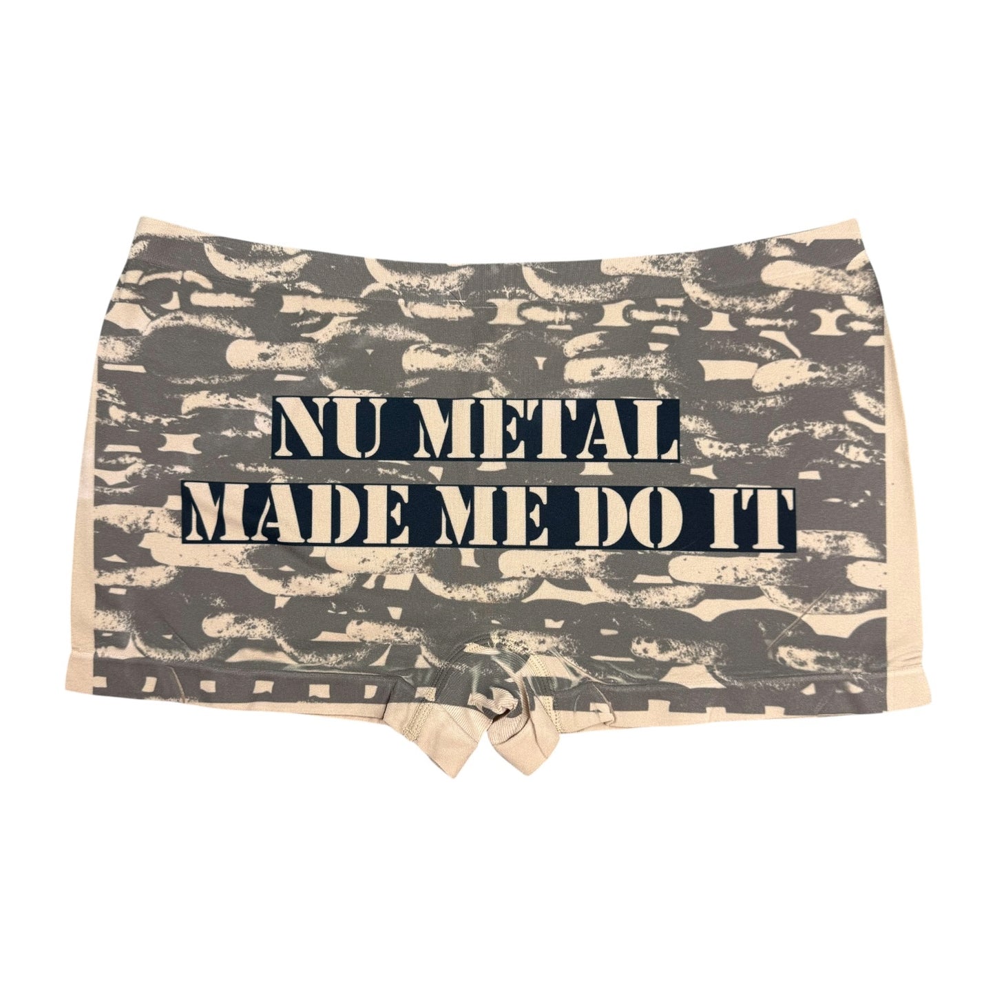 NU METAL MADE ME DO IT NUDE BOYSHORT UNDIES - L