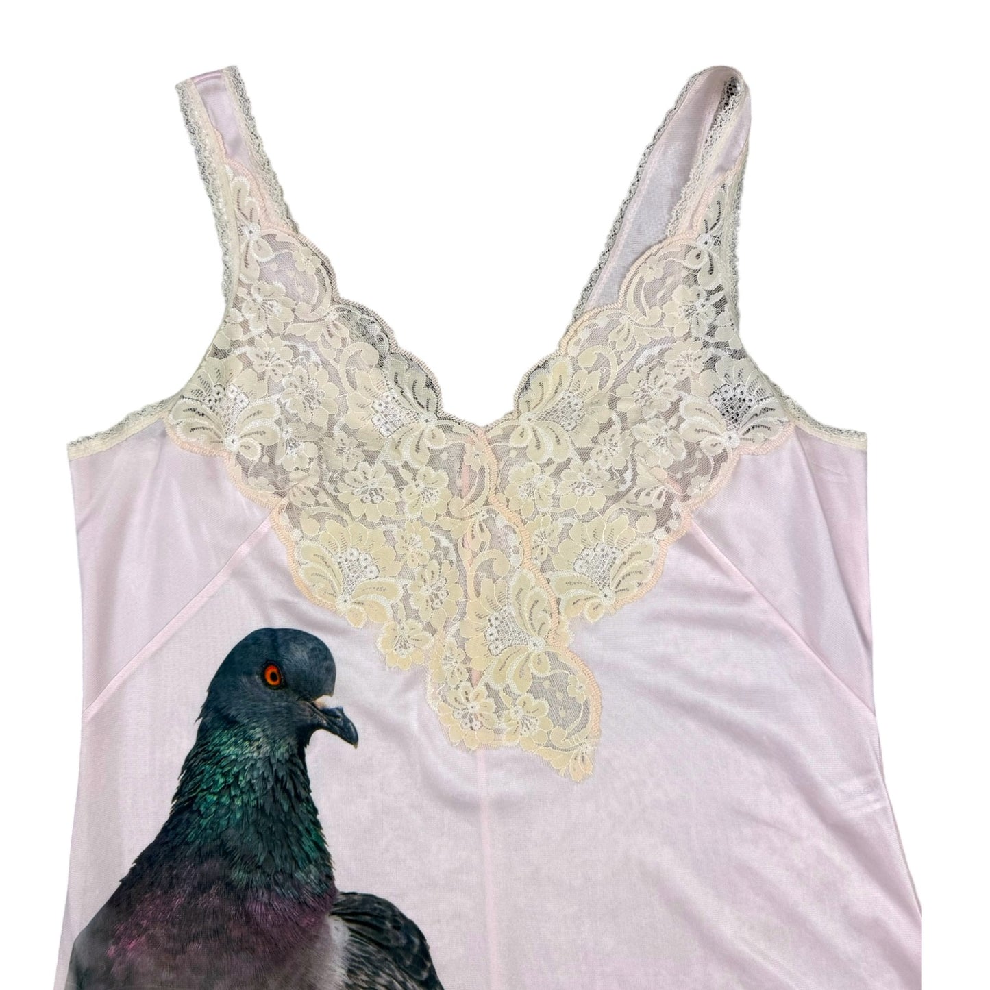 BIG PIGEON PINK LACE SLIP DRESS - M