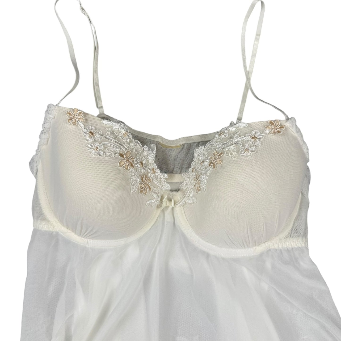 RAT LINE UP LACE MESH BABYDOLL BRA - M
