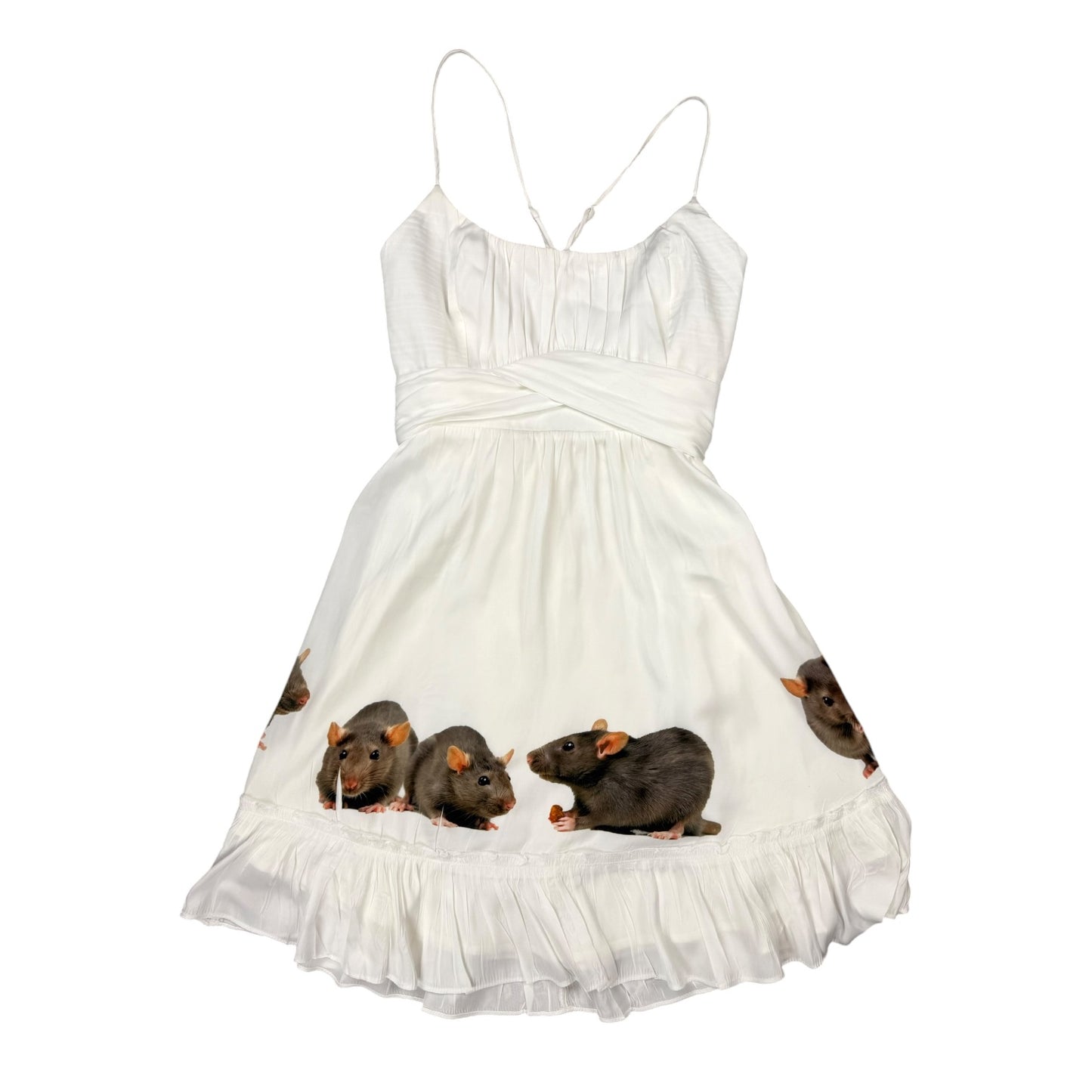 RAT LINE UP WHITE TIE DRESS - S