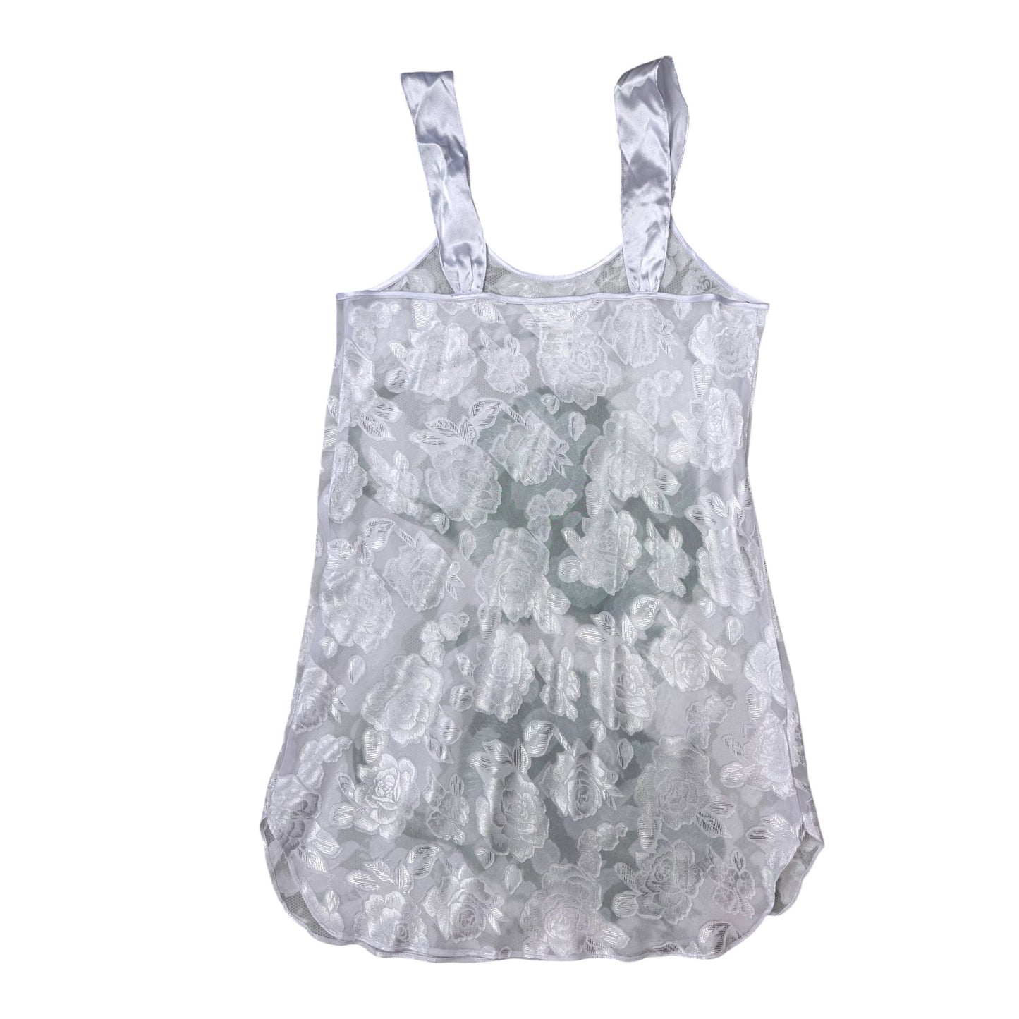 BIG RAT 3 WHITE FLORAL SLIP DRESS - M