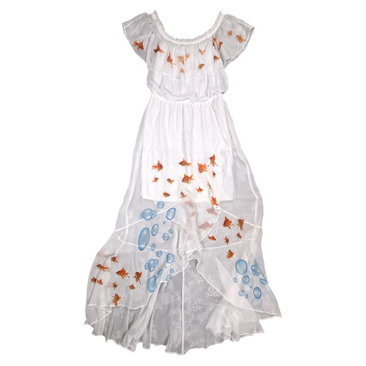 GOLDIE LONG WHITE DRESS - S