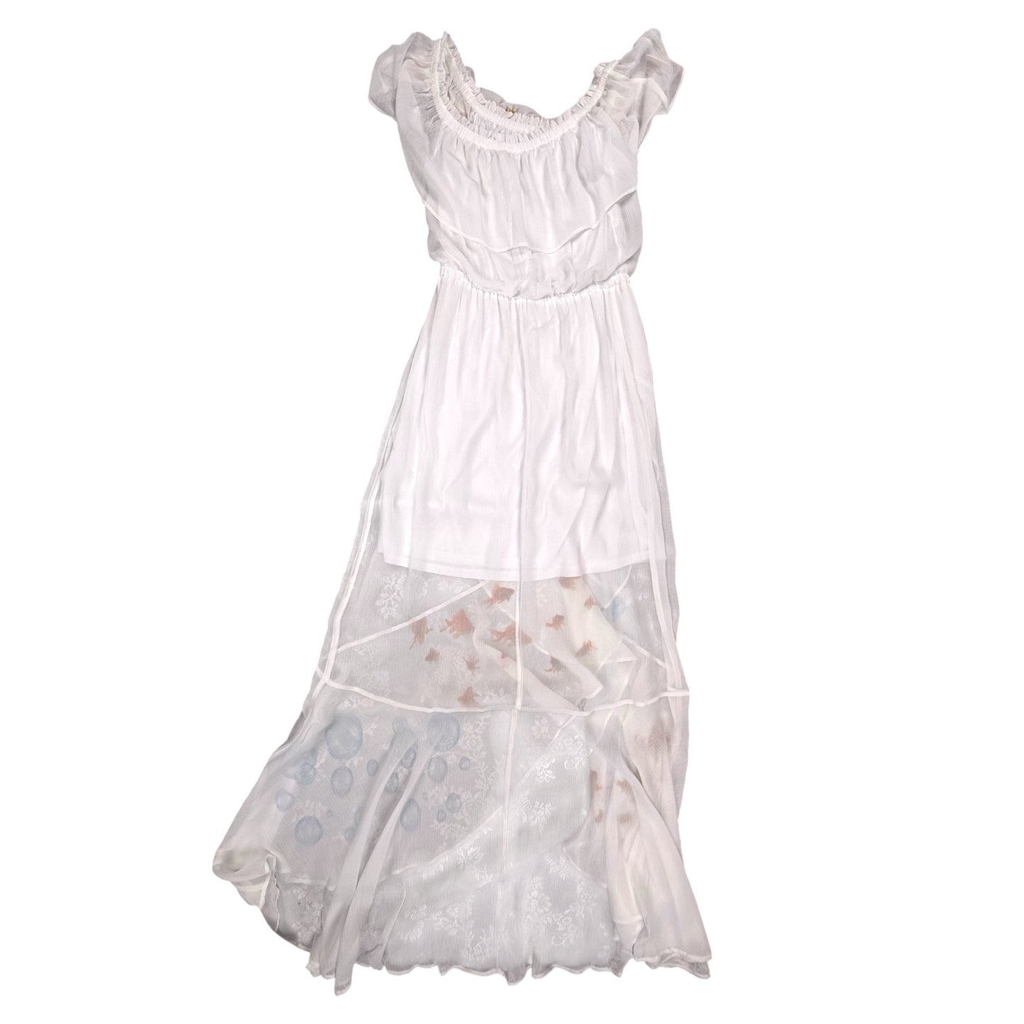 GOLDIE LONG WHITE DRESS - S