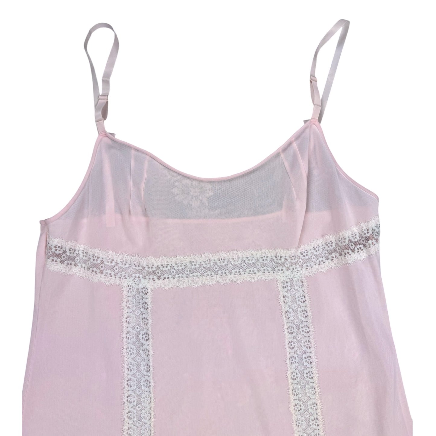 FERRETITA PINK LACE SLIP DRESS - S