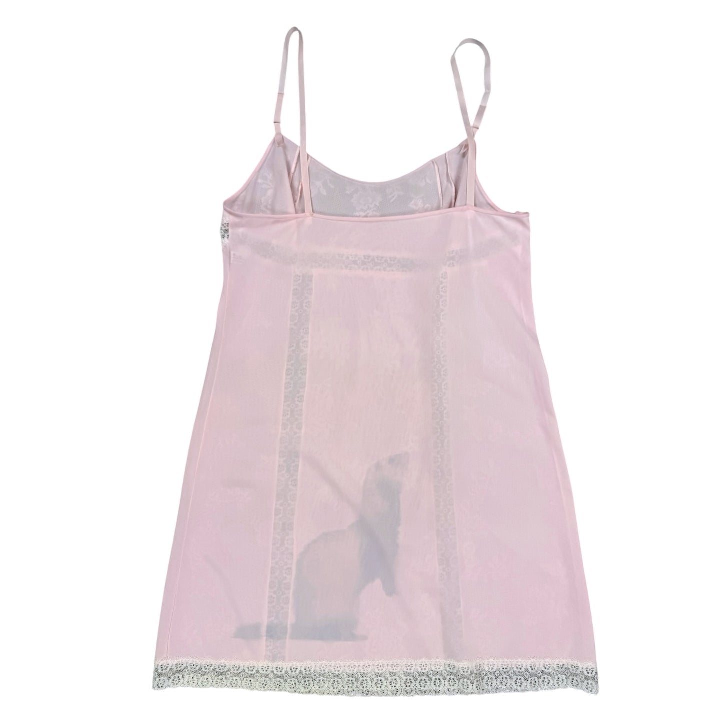 FERRETITA PINK LACE SLIP DRESS - S