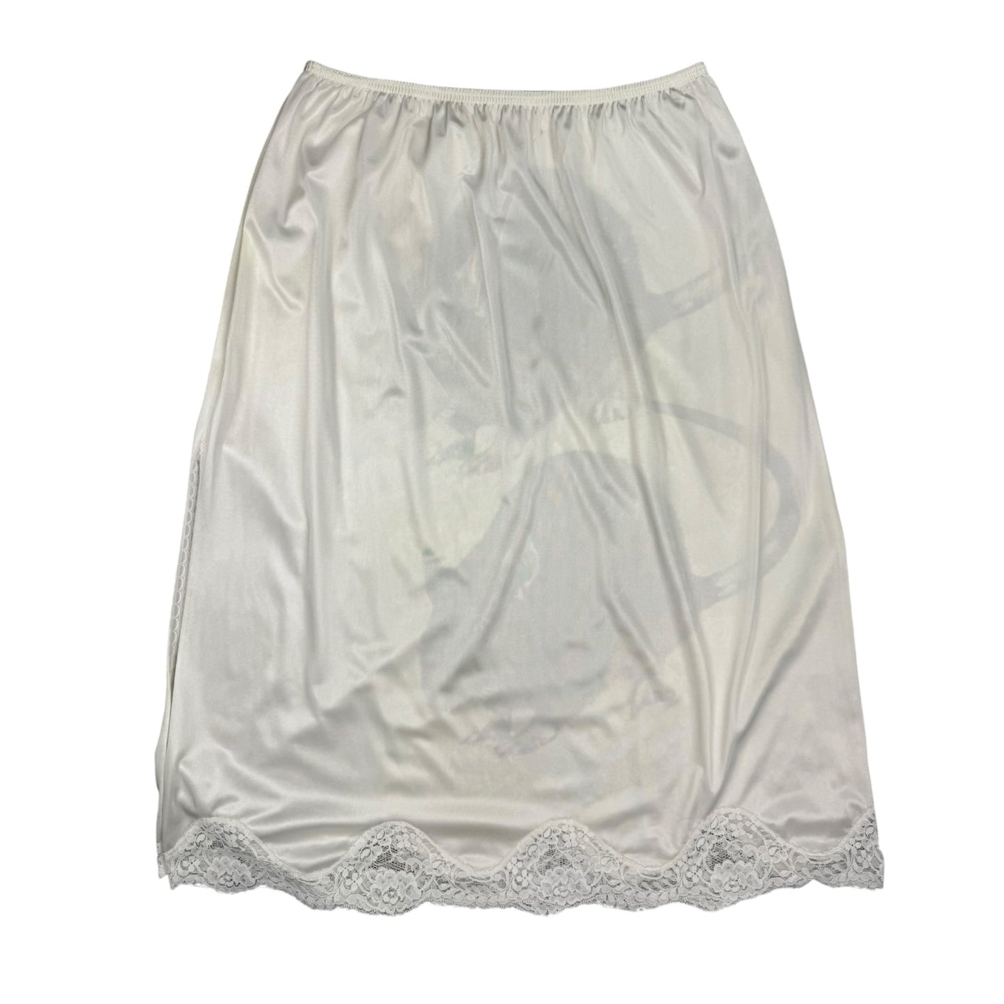 BIG RAT 3 SLIP WHITE SKIRT - L