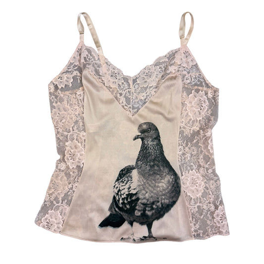BIG PIGEON PINK LACE TANK - S