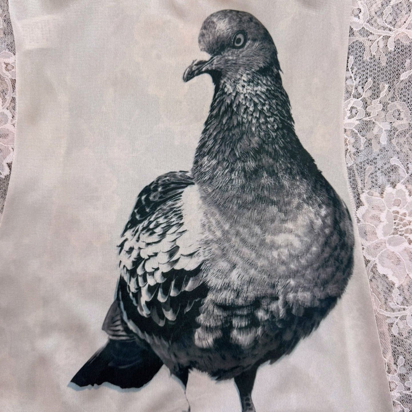 BIG PIGEON PINK LACE TANK - S