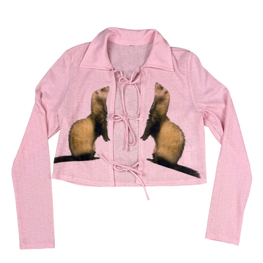 FERRETITA PINK BOW TOP - M/L