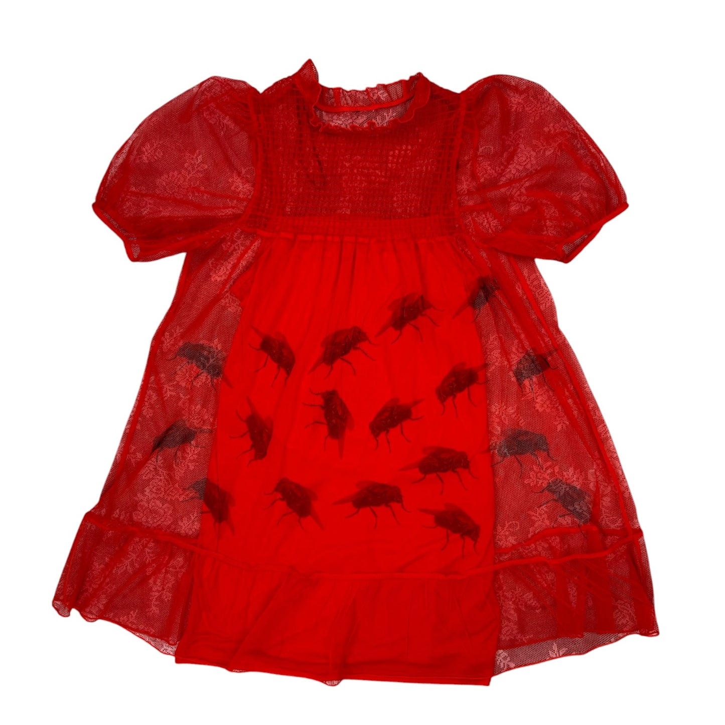 RETURN OF THE FLY RED LYDIA DRESS - L
