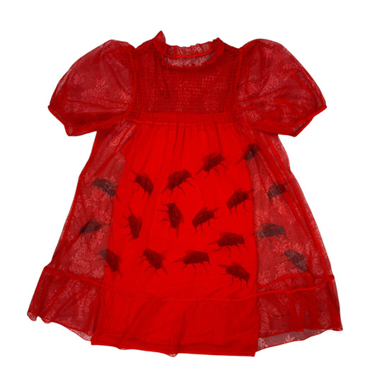 RETURN OF THE FLY RED LYDIA DRESS - L