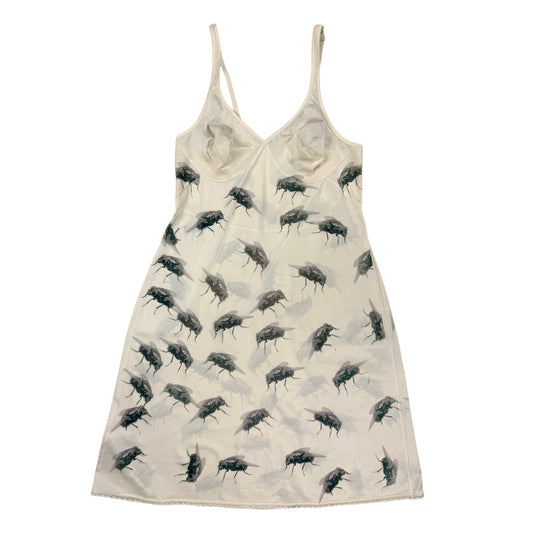 RETURN OF THE FLY WHITE SLIP DRESS - XS