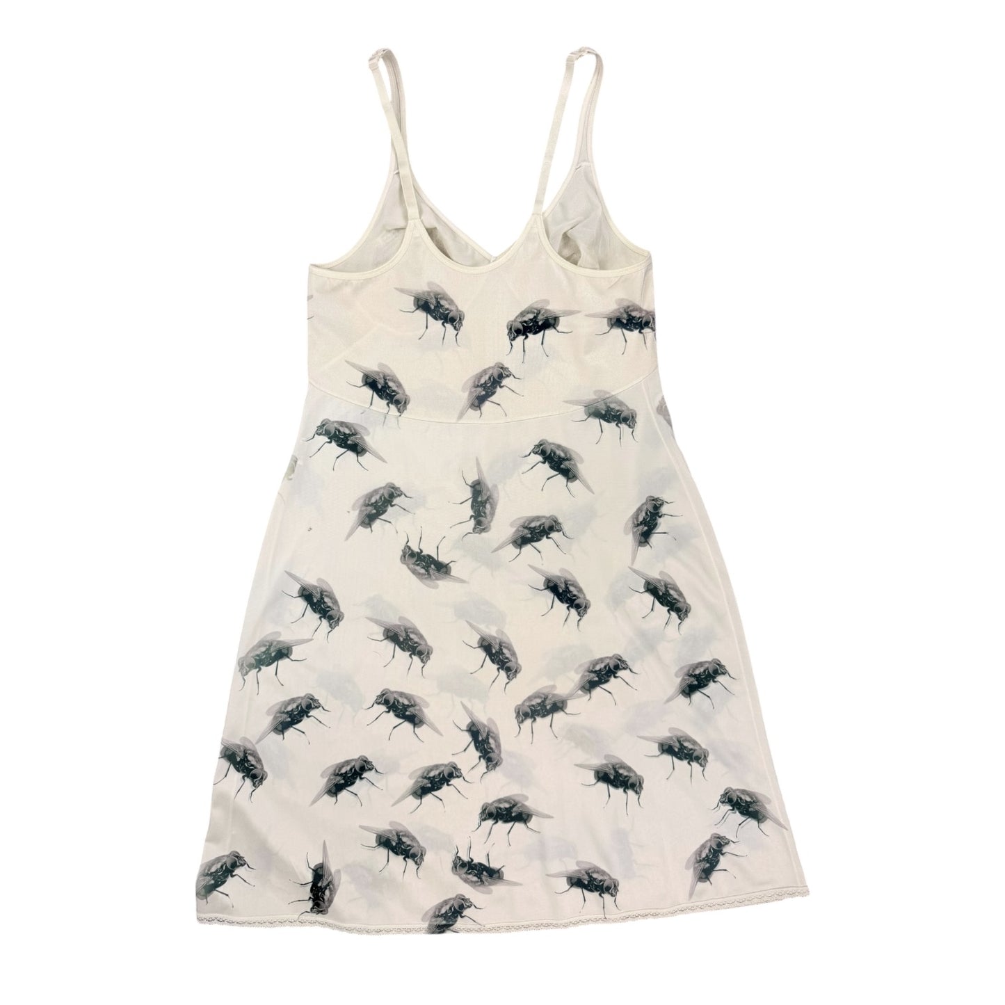 RETURN OF THE FLY WHITE SLIP DRESS - XS