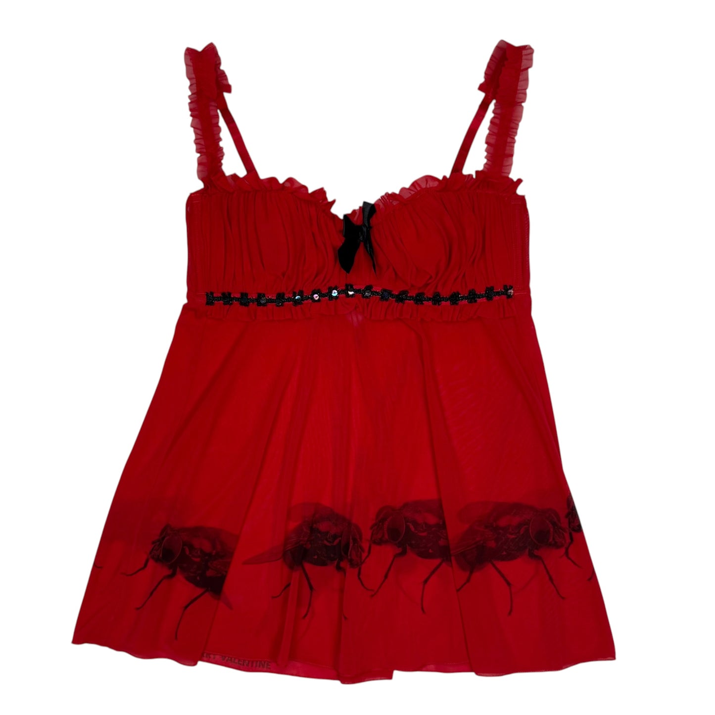 RETURN OF THE FLY RED BABYDOLL TANK TOP -  XS/S