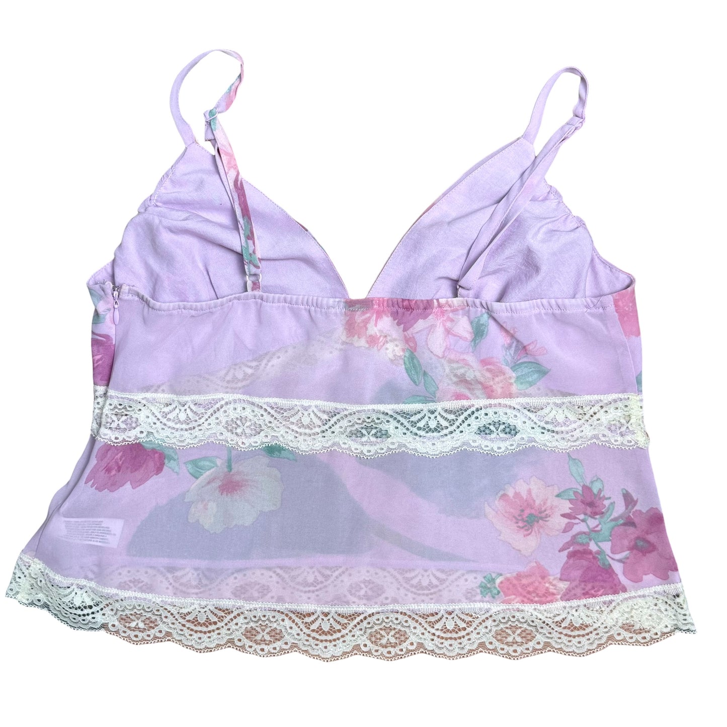 TWO RATS PINK FLORAL TANK - L