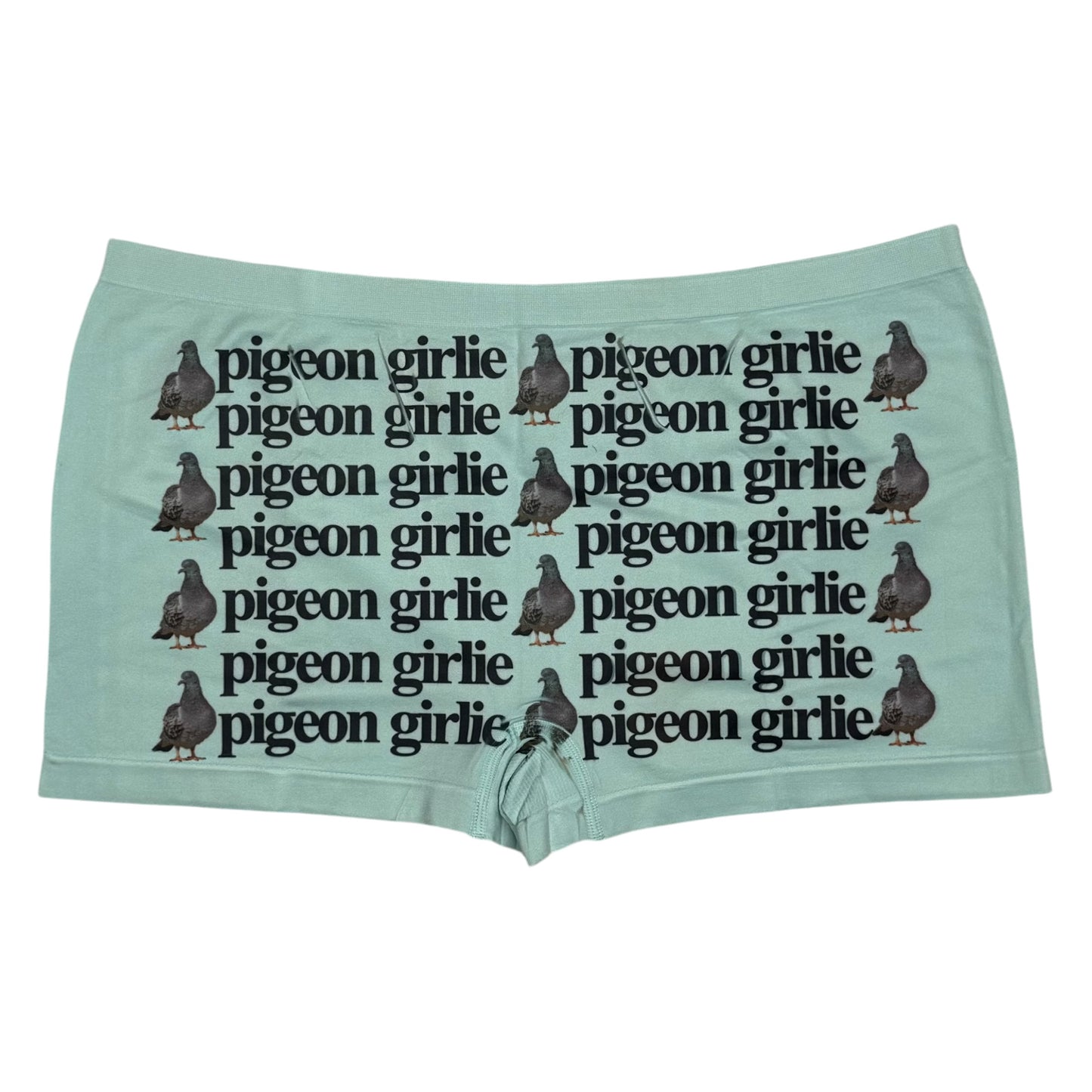 PIGEON GIRLIE SEAFOAM GREEN BOYSHORT UNDIES - 2XL