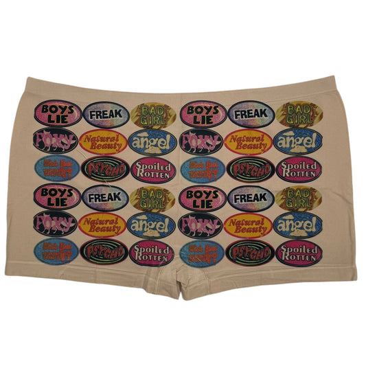 QUARTER MACHINE NUDE BOYSHORT UNDIES - 2XL