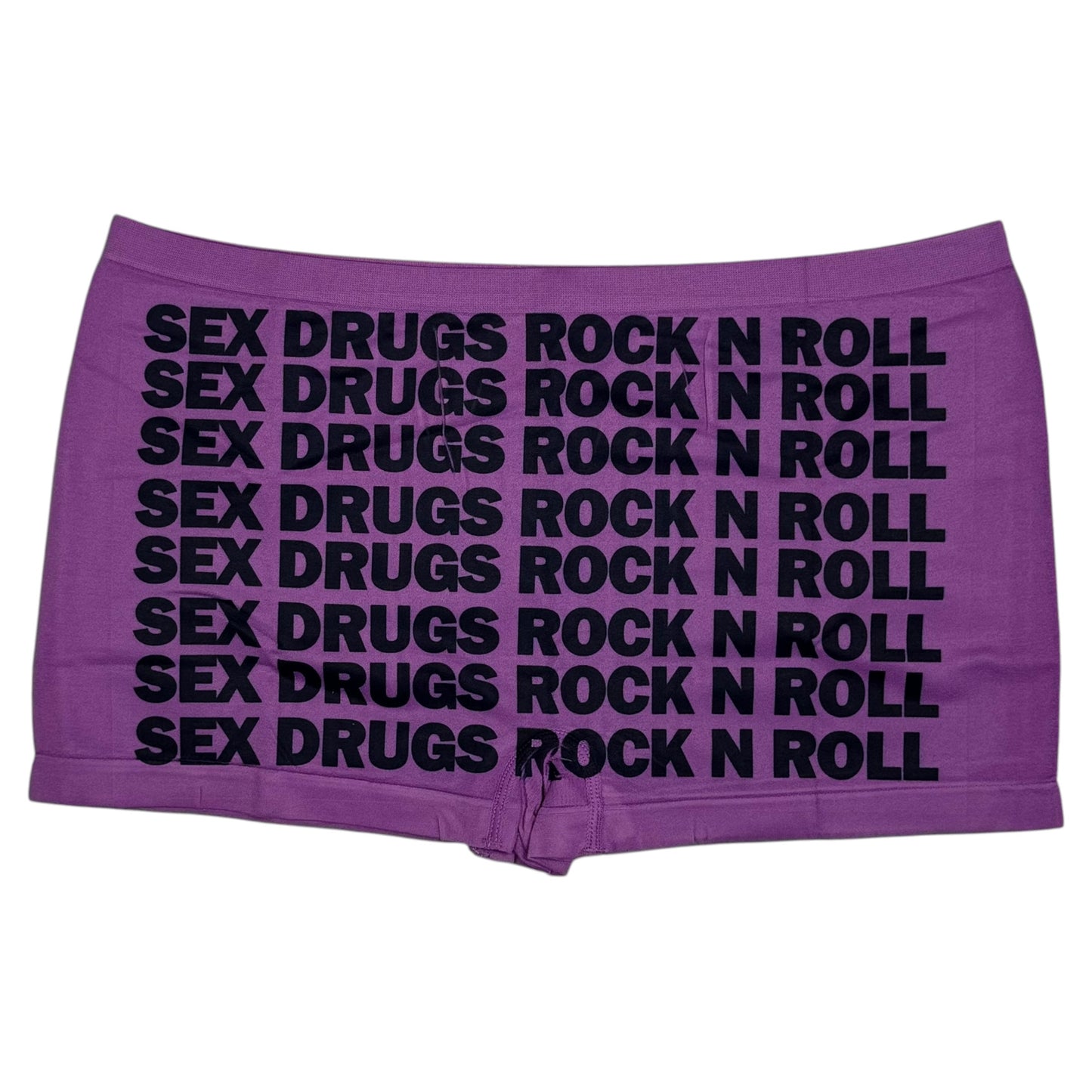 SEX DRUGS ROCK N ROLL PURPLE BOYSHORT UNDIES - 2XL