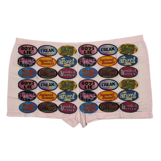 QUARTER MACHINE PEACH BOYSHORT UNDIES - 2XL