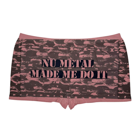 NU METAL MADE ME DO IT PINK BOYSHORT UNDIES SAMPLE - 2XL