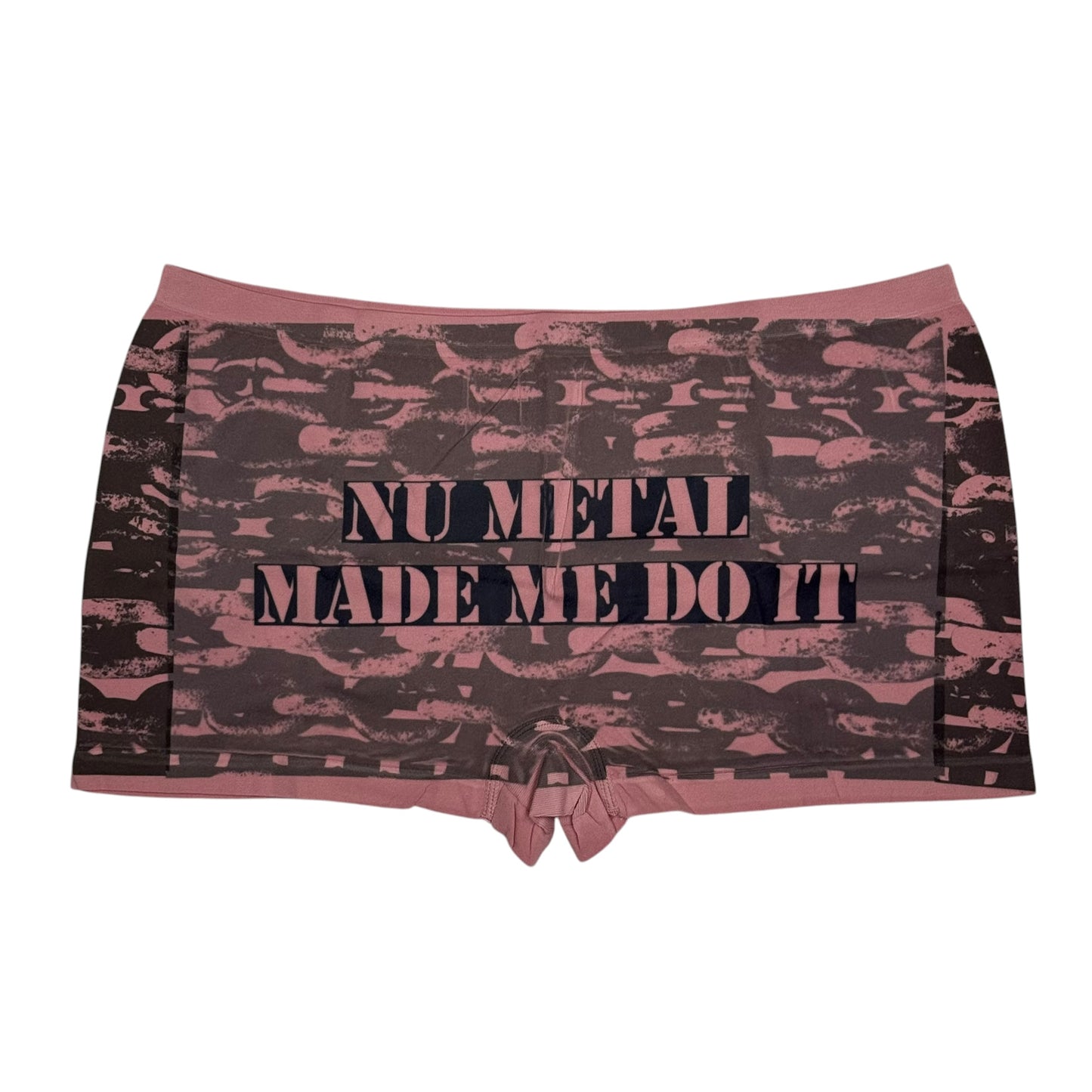 NU METAL MADE ME DO IT PINK BOYSHORT UNDIES SAMPLE - 2XL