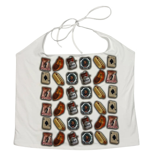 ASHTRAY WHITE HALTER - 2X