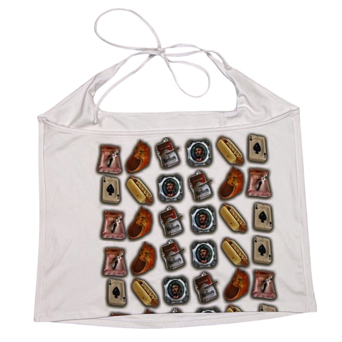 ASHTRAY WHITE HALTER - 2X