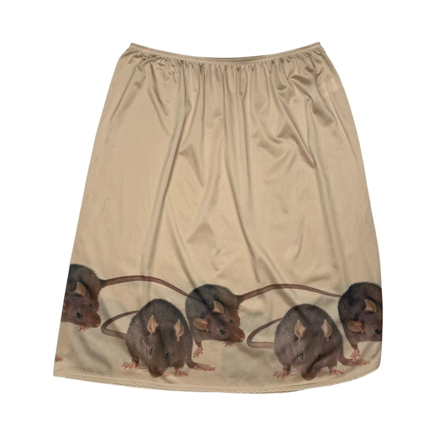 RAT FRIENDS CHAMPAGNE SKIRT - L