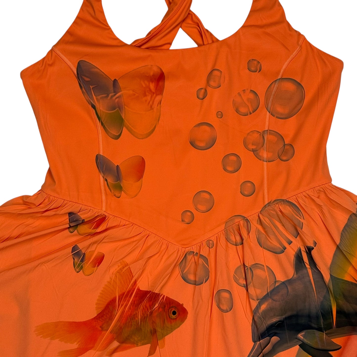 UTOPIA ORANGE FIT & FLARE DRESS - XL