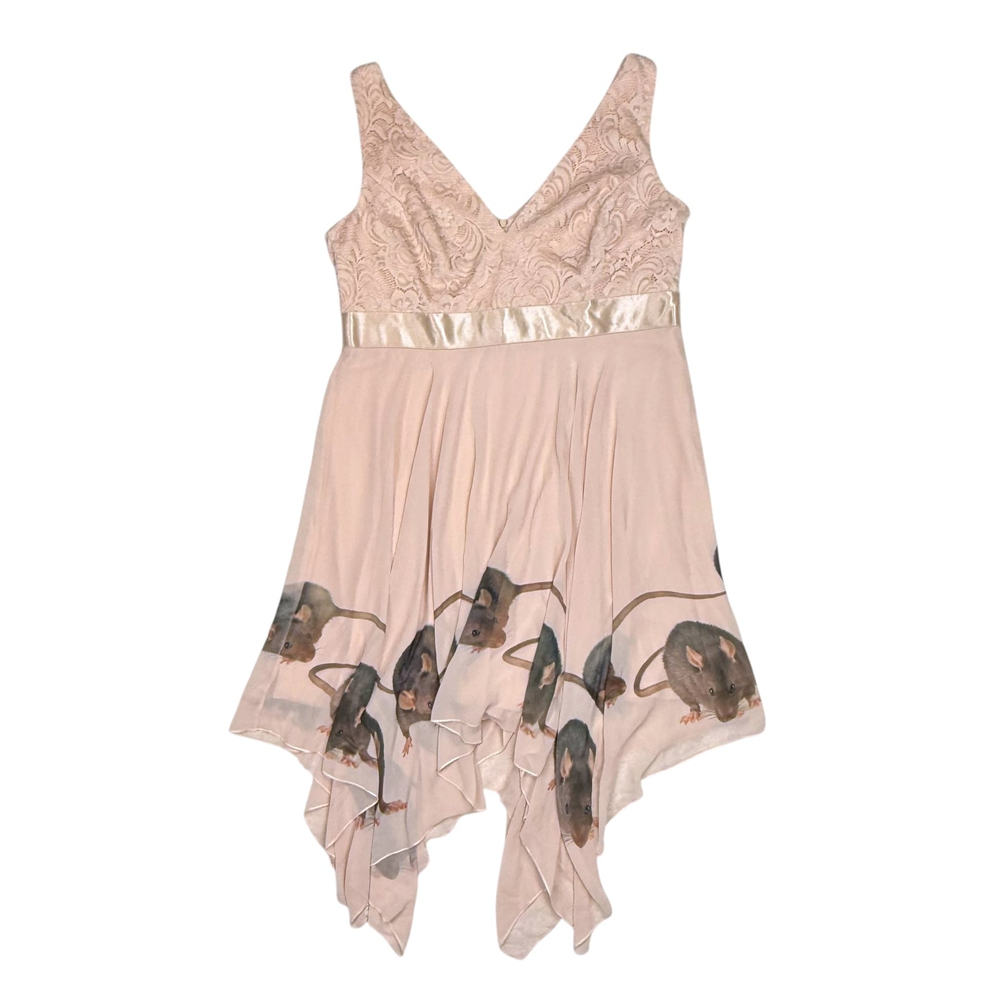 RAT FRIENDS NUDE SLEEVELESS DRESS - 2X
