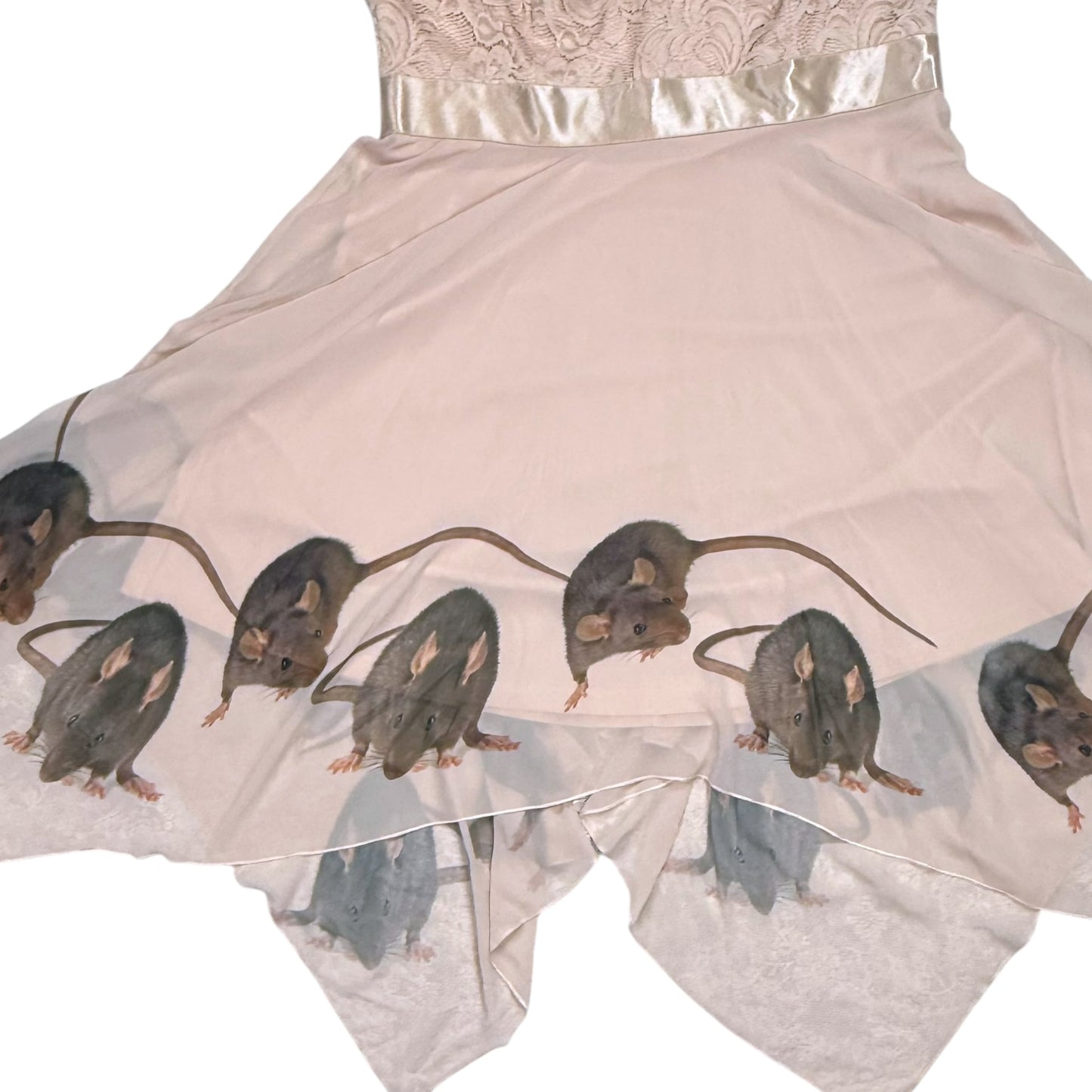 RAT FRIENDS NUDE SLEEVELESS DRESS - 2X