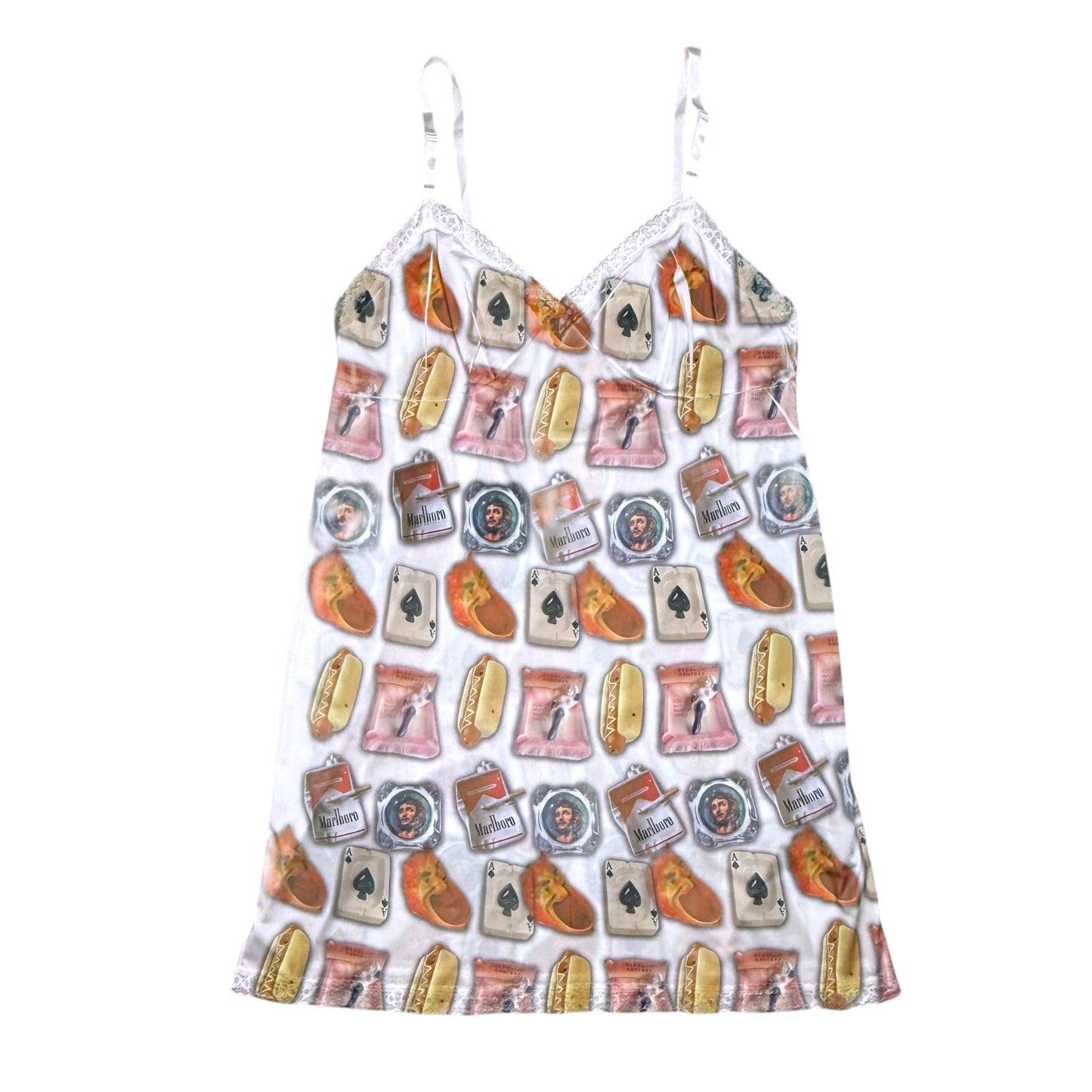 ASHTRAY WHITE LACE DRESS - 3XL
