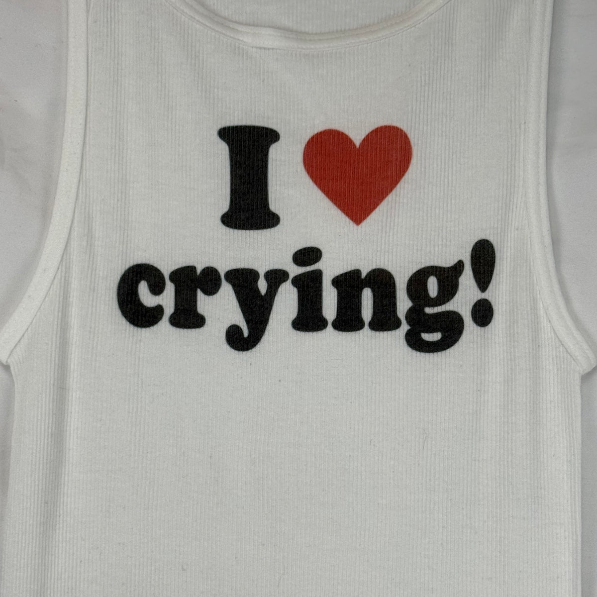 I LOVE CRYING SAMPLE TANK #1  - ADULT XL