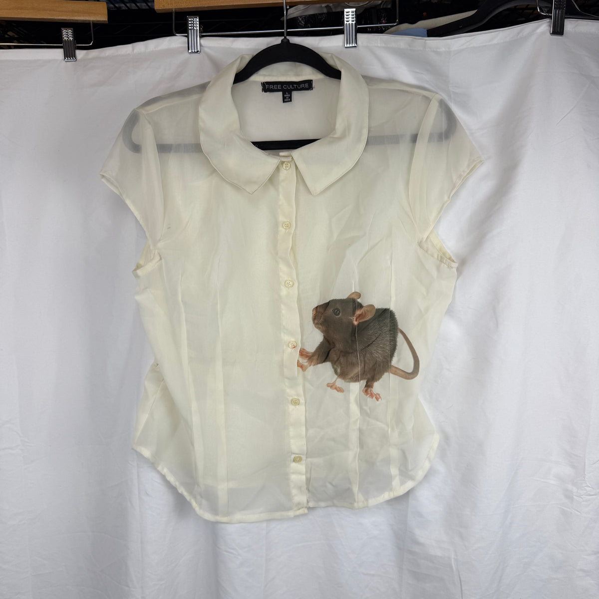 RATS WHITE SAMPLE BLOUSE - L
