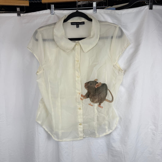 RATS WHITE SAMPLE BLOUSE - L