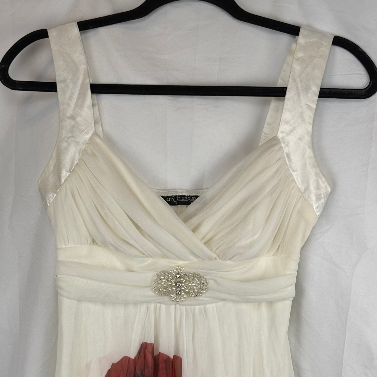 SPIDERWEBS WHITE SAMPLE DRESS - S