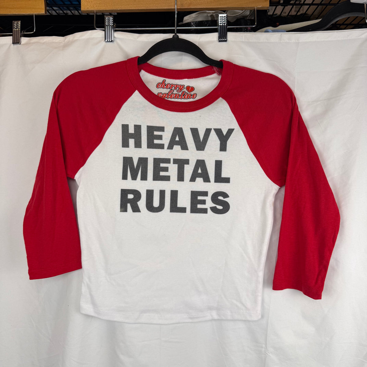 HEAVY METAL RULES SAMPLE BASEBALL TEE - M