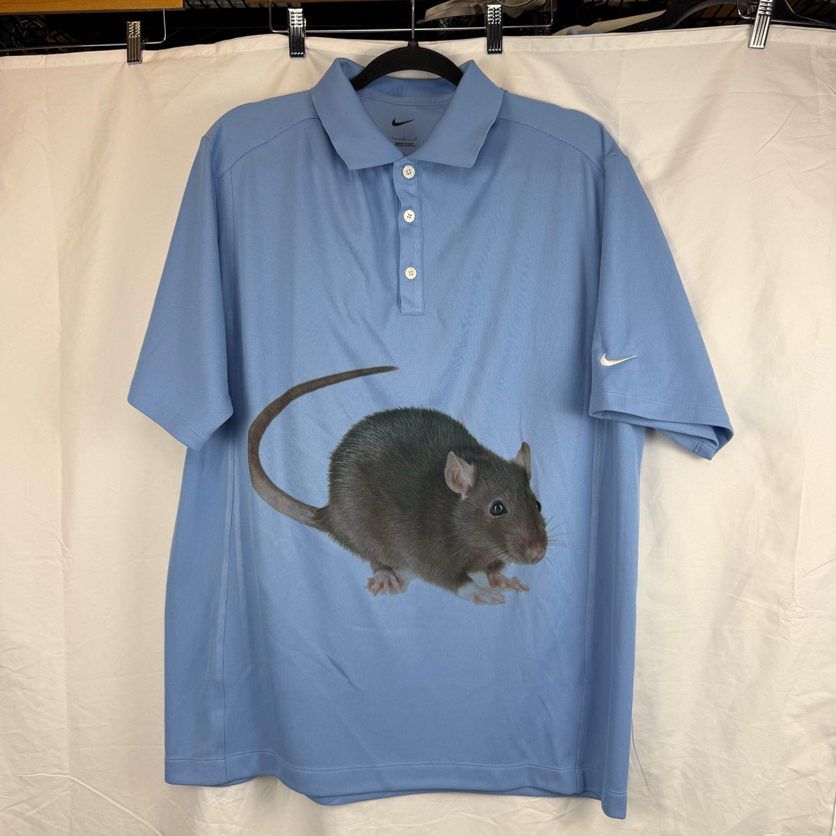 BIG RAT BLUE SAMPLE POLO TEE - MENS L