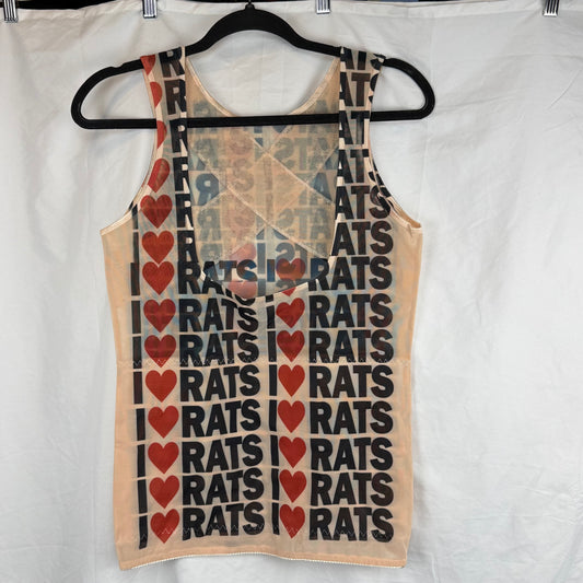 I LOVE RATS MESH CUTOUT SAMPLE TANK - L