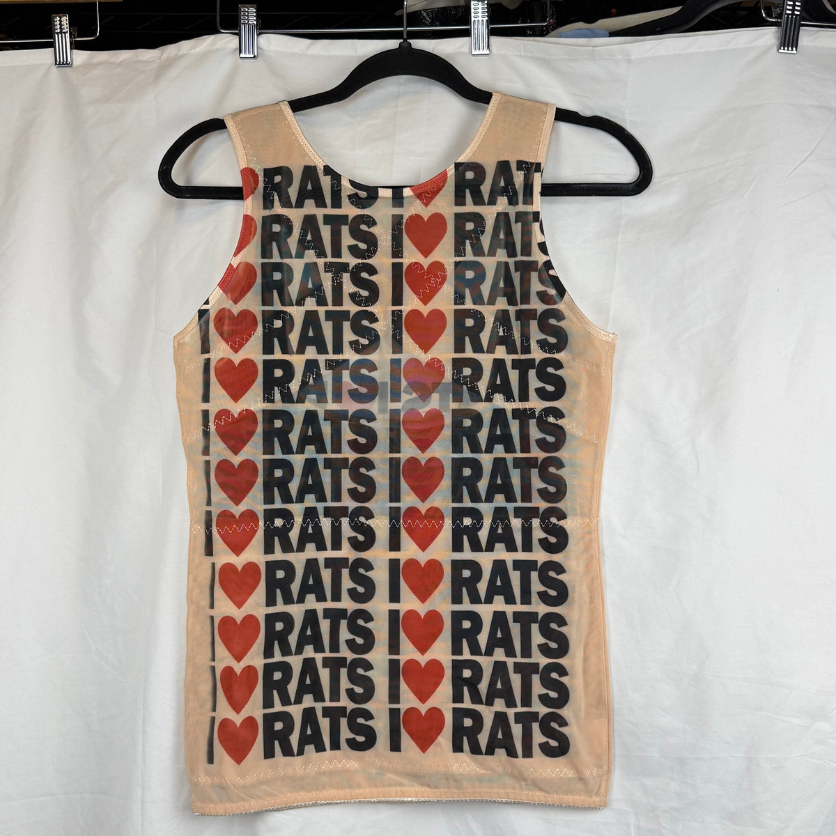 I LOVE RATS MESH CUTOUT SAMPLE TANK - L