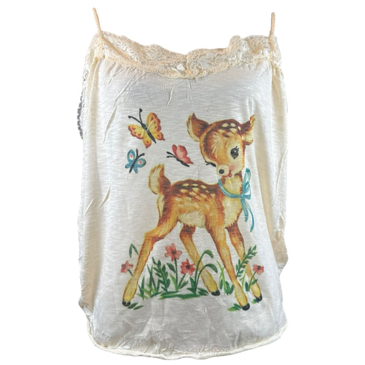 DEER DIARY CREAM TANK - L