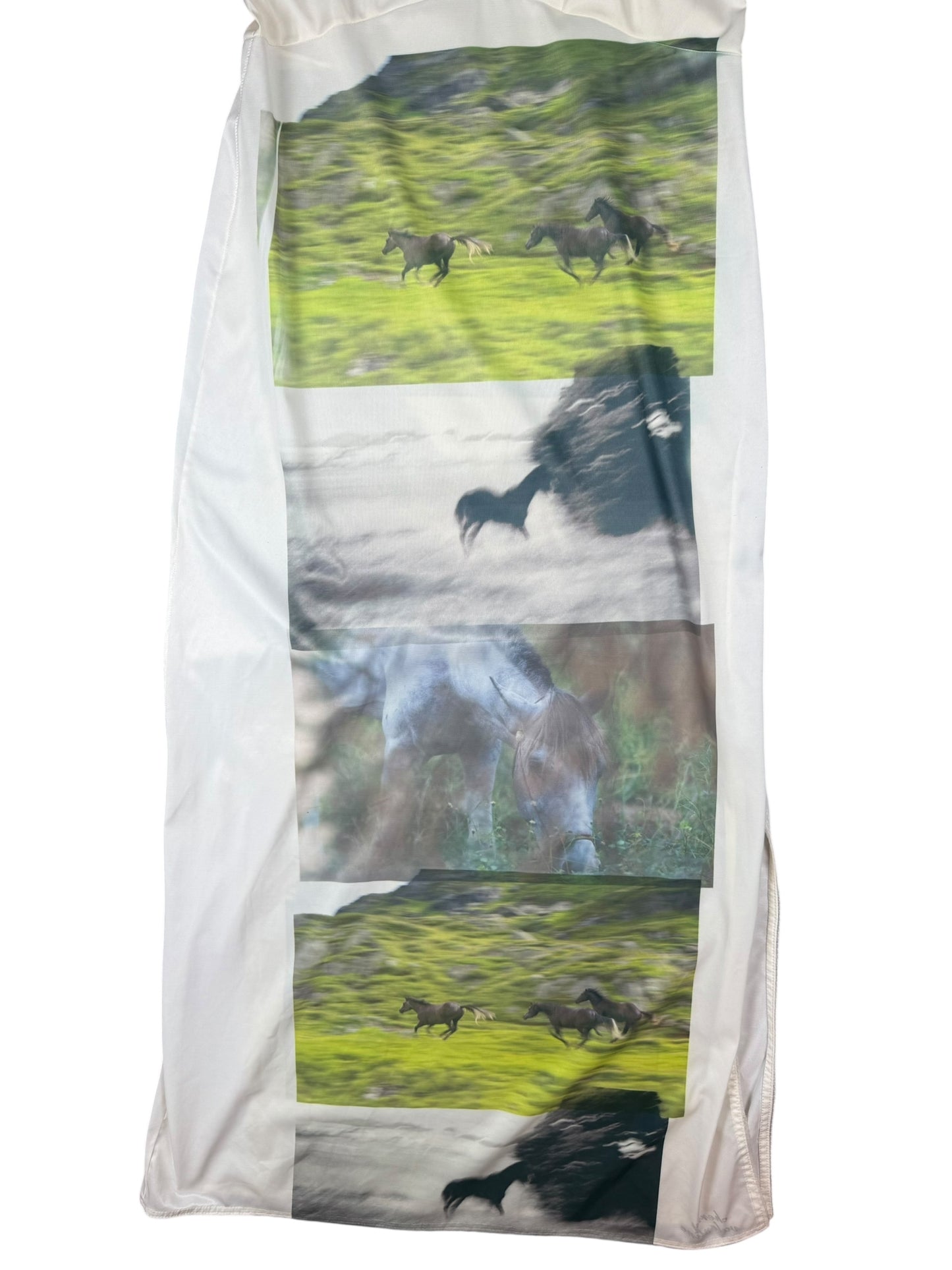 GOODBYE HORSES WHITE DRESS - S